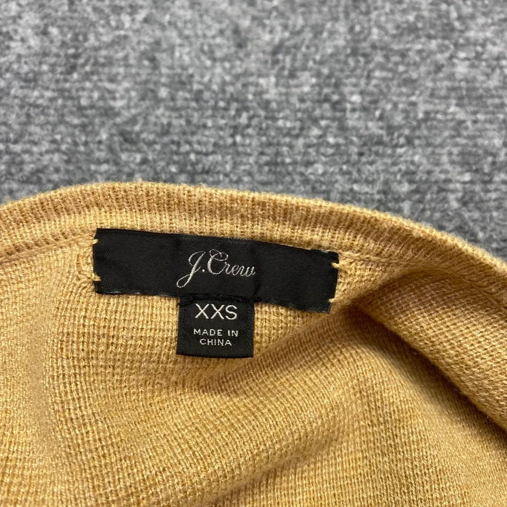 J.Crew Womens Juliette Collarless Blazer Cardigan Sweater Tan Merino Blend J6339